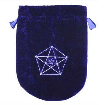 Tarot Bag, Blue Triple Pentagram