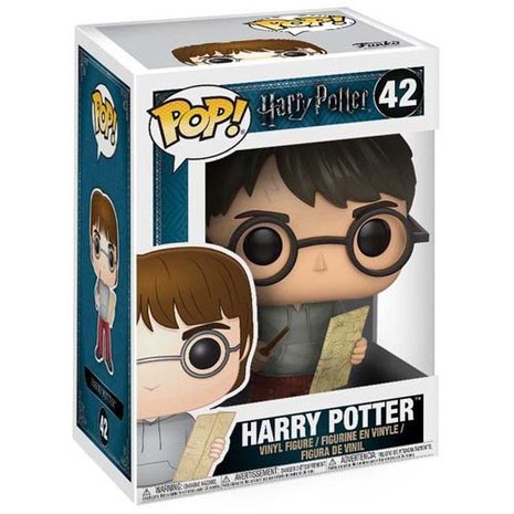 Harry Potter POP! Movies Vinyl Figure Harry With Marauders Map 9 cm in doos