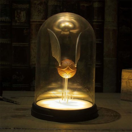 Harry Potter Bell Jar Light Golden Snitch aan