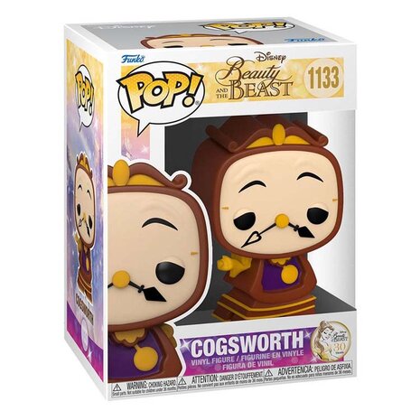 Disney POP! Movies Vinyl Beauty and the Beast, Cogsworth in doos