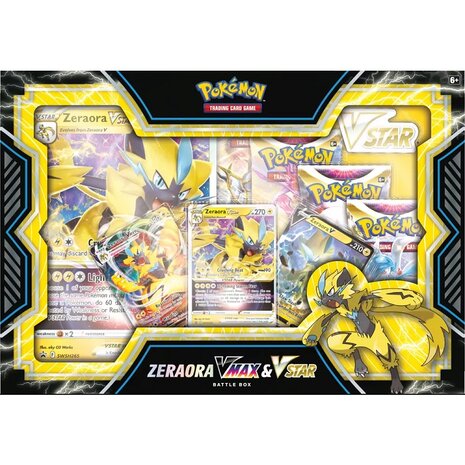 Pokemon Vmax & Vstar Zeraora met 4 boosters