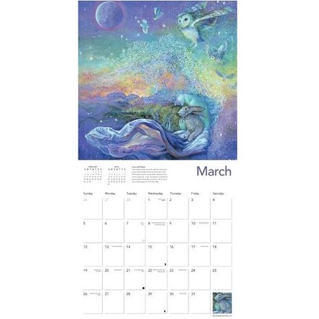 Josephine Wall Celestial Journeys Calendar 2023 binnenkant