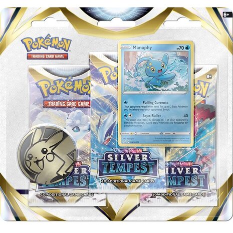 Pokemon Sword & Shield Silver Tempest 3BBlister Manaphy