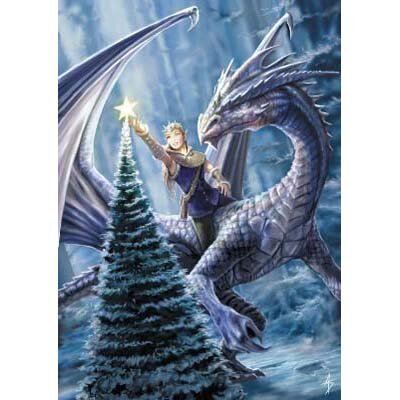 Anne Stokes Kerstkaart  Winter Fantasy 