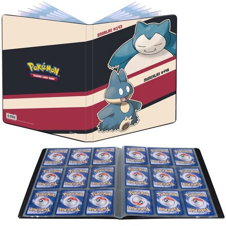 9-Pocket Portfolio, Pokemon Snorlax and Munchlax open