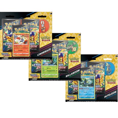 Pokemon Crown Zenith Pin Box Collection met 3 boosters