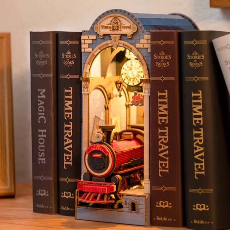 Robotime Puzzel Book Nook Time Travel tussen de Boeken