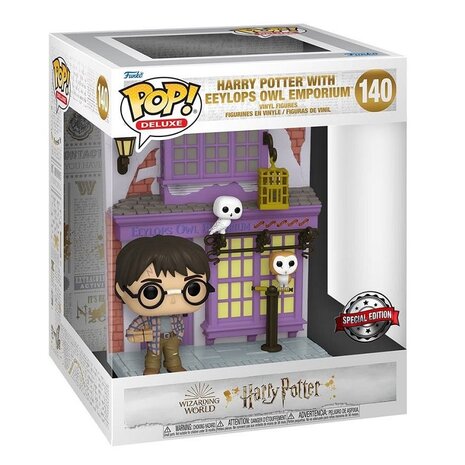 Harry Potter POP! Movies Vinyl Diagon Alley - Eeylops Owl Emporium with Harry in doos