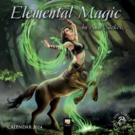 Anne Stokes Mini Calendar 2024 Elemental Magic