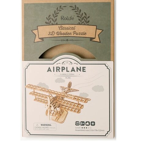 Robotime Puzzel Airplane doos