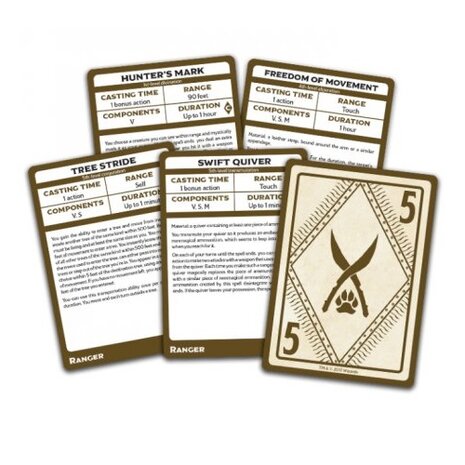 D&D Spellbook Cards - Ranger met 46 kaarten los
