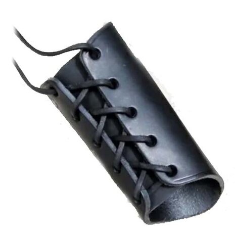 Bracers met Keltisch symbool large van zwart leer achterkant
