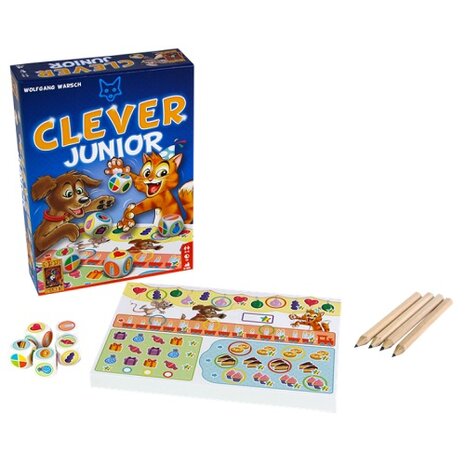 Dobbelspel Clever Junior inhoud