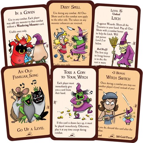 Engelstalige Munchkin Witches kaarten