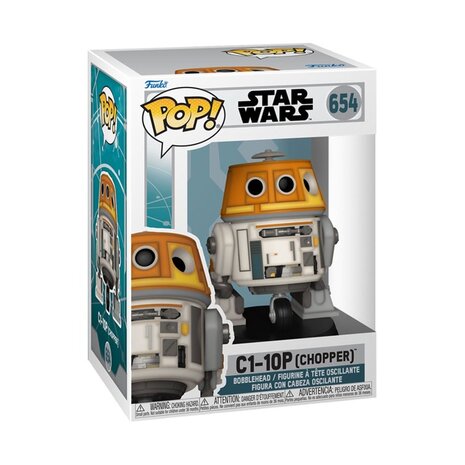 Star Wars POP! Movies Vinyl Figure C1-10P (Chopper) No.654 in doos