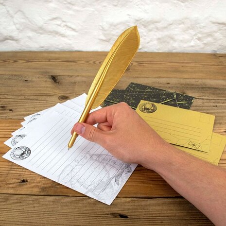 Harry Potter Letter Writing Set Feather Pen voorbeeld