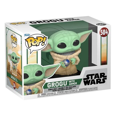 Star Wars POP! Movies Vinyl Figure Grogu with Armor No.584 in doos