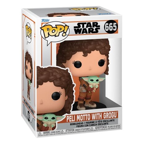 Star Wars POP! Movies Vinyl Figure the Mandalorian: Peli Motto with Grogu No.665 in doos