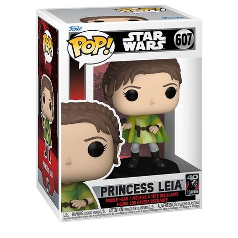 40th Anniversary Star Wars POP! Movies Vinyl Figure Princess Leia No.607 in doos