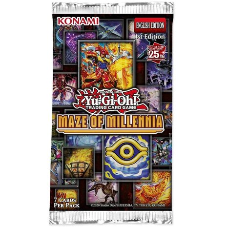 Yu-Gi-Oh! Maze of Millennia Booster met 7 kaarten