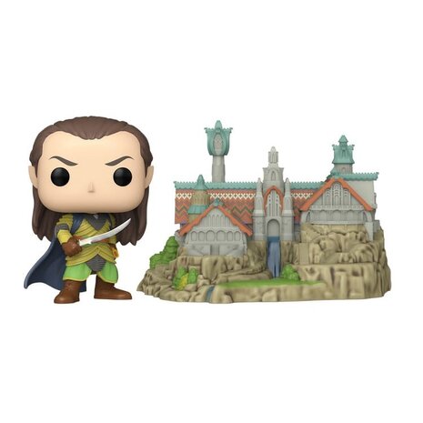 Lord of the Rings POP! Movies Vinyl Figure Elrond with Rivendell No. 1747