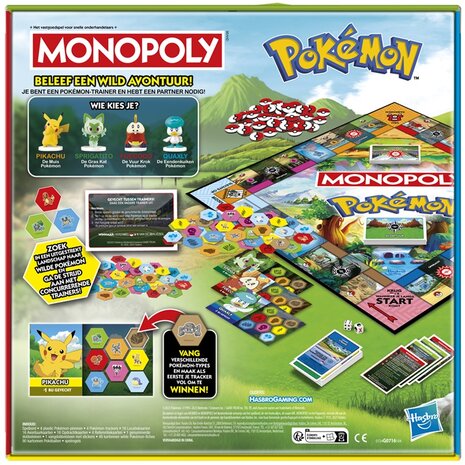 Bordspel Pokemon Monopoly Achterkant
