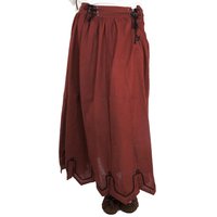 Middeleeuwen Rok met kantelen, Rood