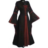 Middeleeuwen Jurk Zwart/Rood