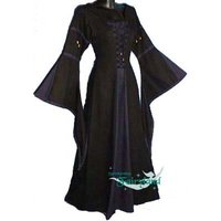 Middeleeuwen Jurk Zwart/Blauw