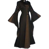 Middeleeuwen Jurk Zwart/Bruin
