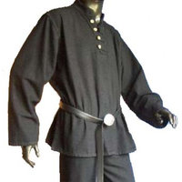 Hemd met knopen Zwart