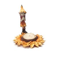 Pixie bij zonnebloem Waxinelicht