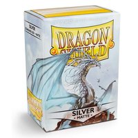 100 Card Sleeves Standaard Dragonshield Silver Matte