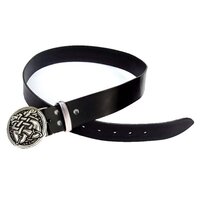 Middeleeuwen Riem Celtic Hound Zwart, 4cm