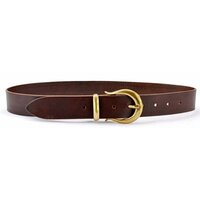 Klassieke Riem met Ronde Gesp Bruin, 4cm