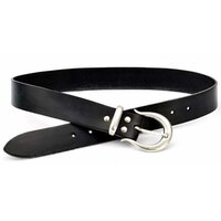 Klassieke Riem met Ronde Gesp Zwart, 4cm