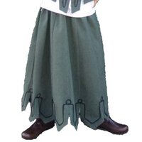 Middeleeuwen Kinder Rok met kantelen, Groen (Verkleurd!)