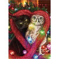 Linda M. Jones Kerstkaart Merry Yule