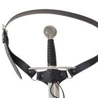 Riem met Zwaardhouder, Zwart