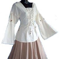 Middeleeuwen Blouse Natuur