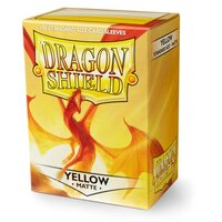 100 Card Sleeves Standaard Dragonshield Yellow Matte
