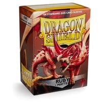 100 Card Sleeves Standaard Dragonshield Ruby Matte