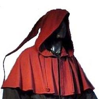 Kap met lange punt, Bordeaux Rood