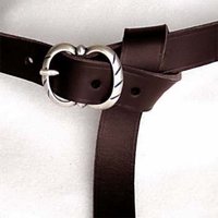 Middeleeuwen knoopriem Bruin, 2cm