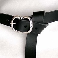 Middeleeuwen knoopriem Zwart, 2cm