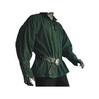 Hemd met gesnoerde mouwen Groen