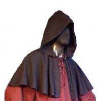 Kap met korte punt, Zwart