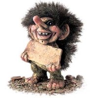 Troll with nameplate