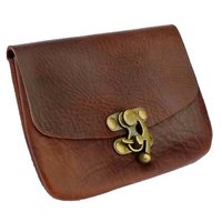 Middeleeuwen Tas Bruin met Haakslot