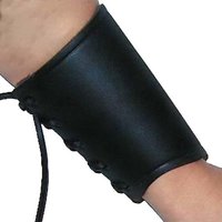 Medium Zwarte Bracers van Leer